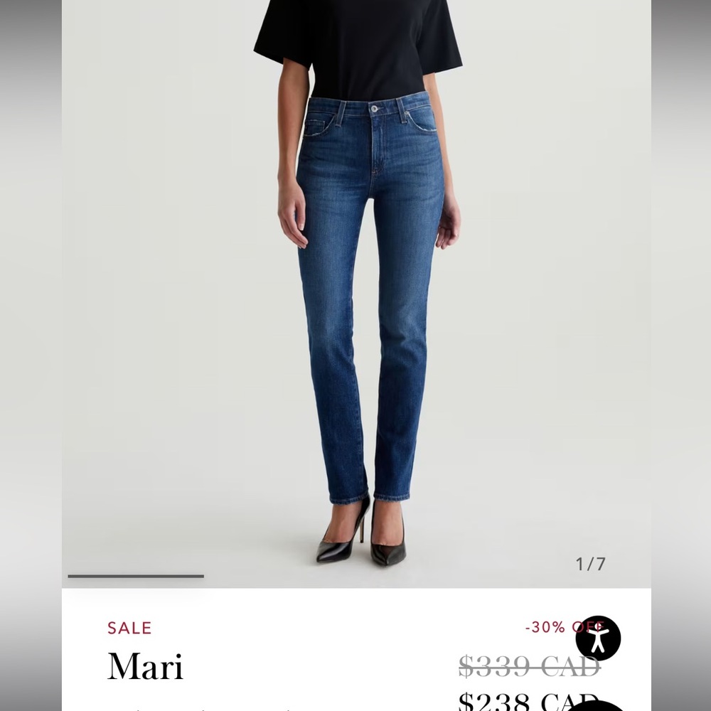 AG Adriano Goldschmied Mari slim straight- Dark Blue Women Jeans